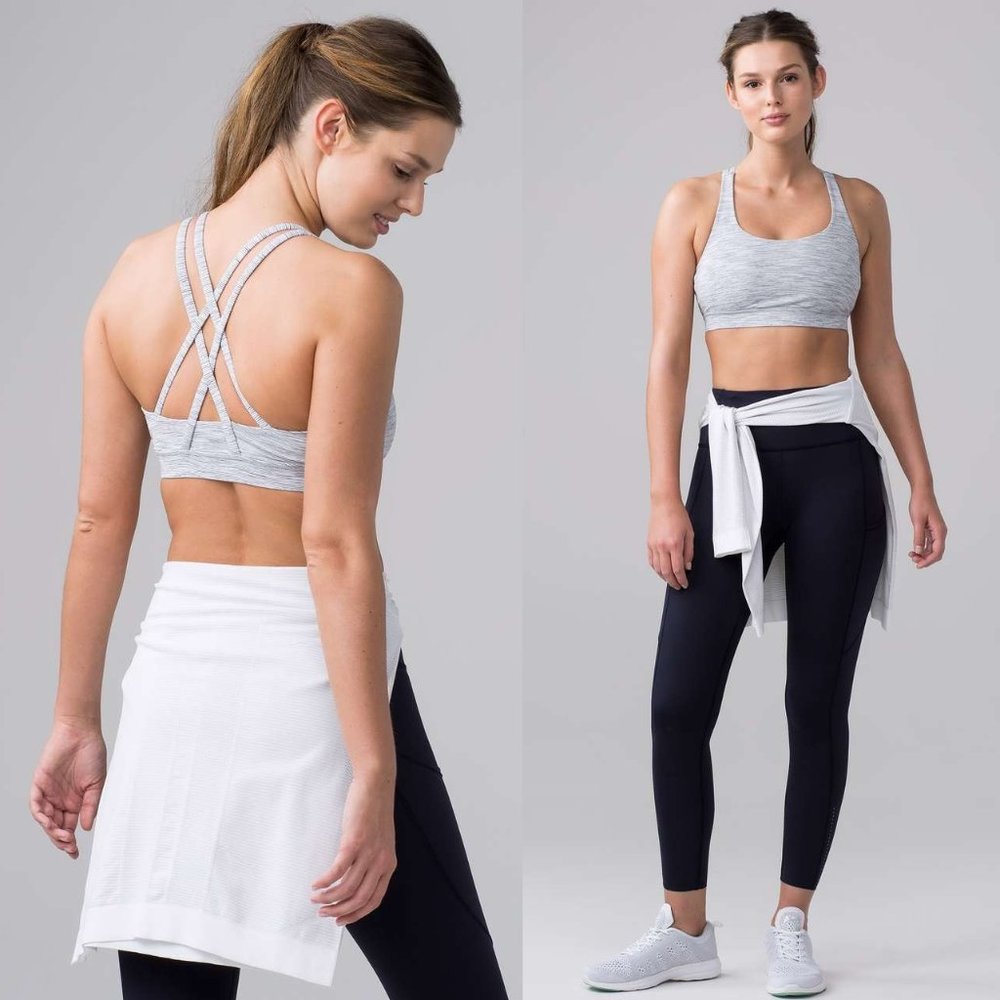 Lululemon Energy Bra Wee Are From Space | Ice Grey Alpine White | Size 4